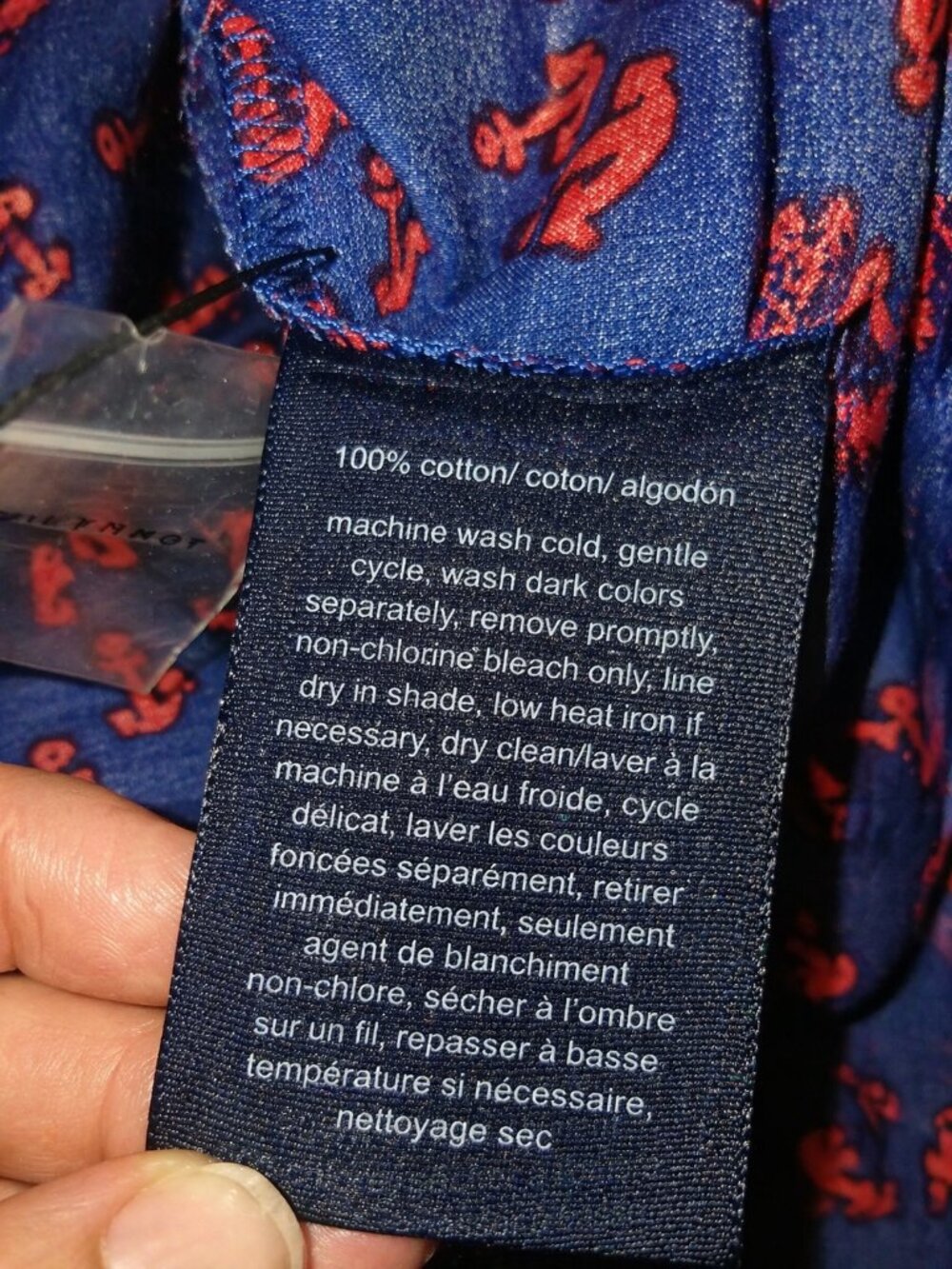 Tommy Hilfiger Dark Teal Anchor Print Tunic Shirt NWOT | High Low Hem | M - Picture 10 of 10